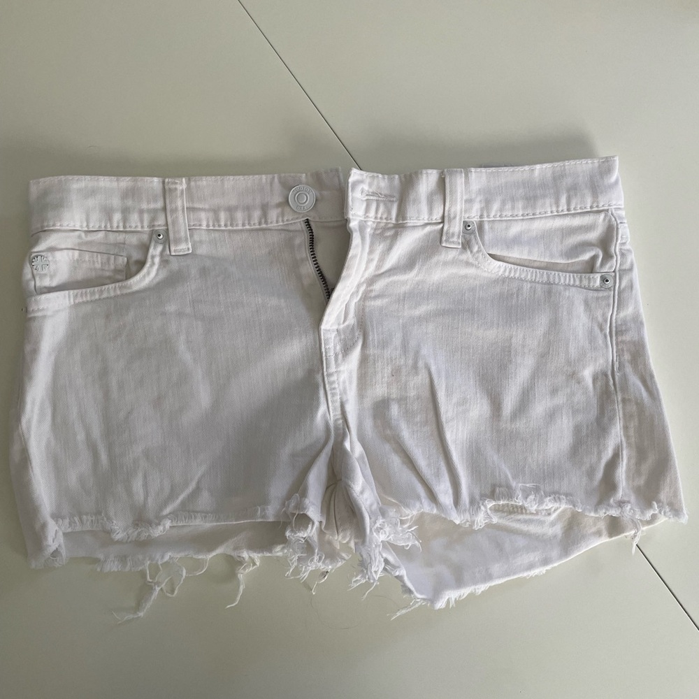 Hudson white denim shorts - size 26